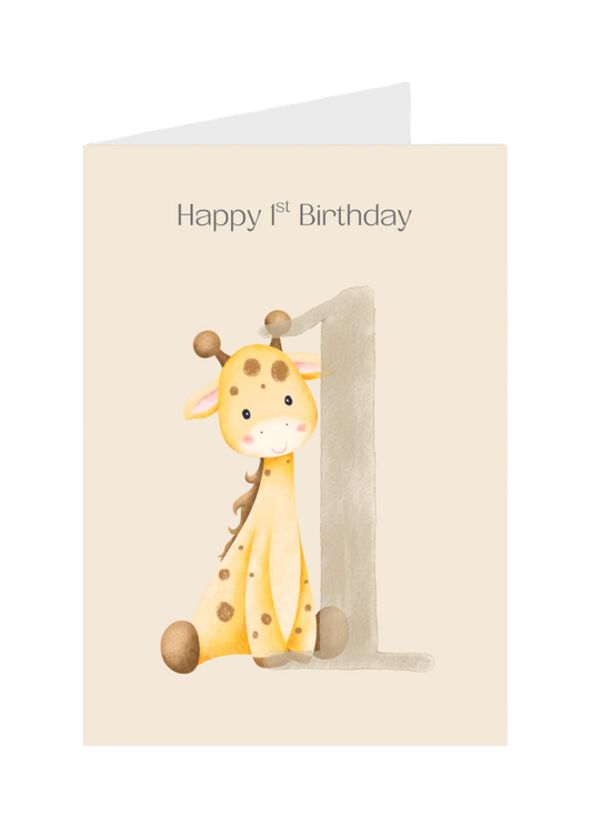 Happy 1st Birthday Giraffe
