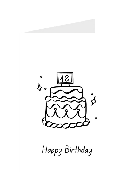 Happy 18th Birthday Cake