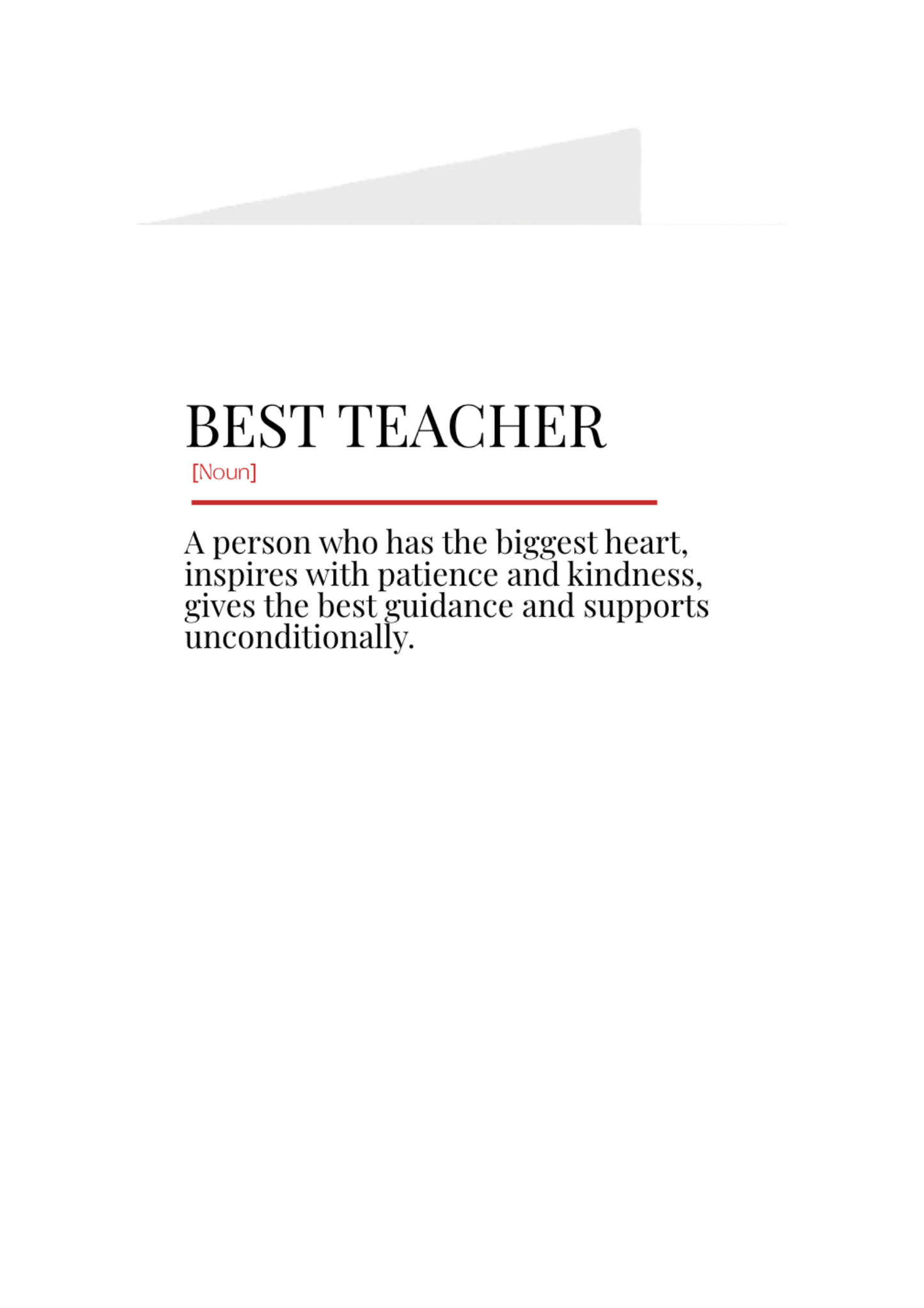 Best Teacher [Noun]